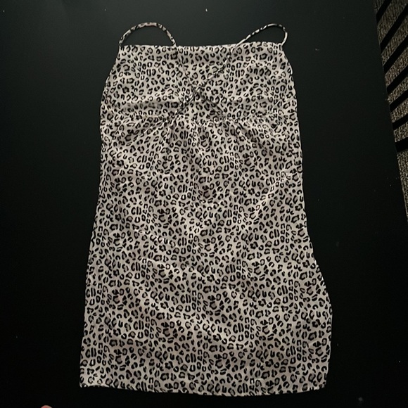 Pink Lily Silk Cheetah Print Dress, Size Medium - Picture 2 of 4